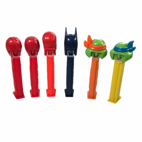 Pez Candy Dispensers VTG Super Hero Set of 7 Spiderman TMNT Batman Hulk Marvel - Picture 3 of 11